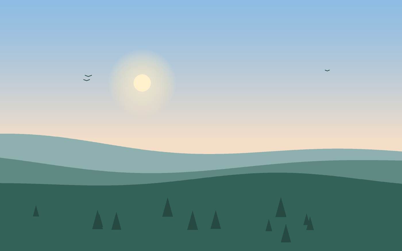 Illustrazione di un paesaggio