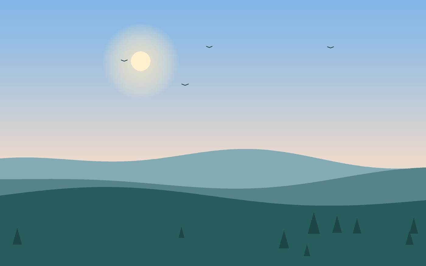 Illustrazione di un paesaggio
